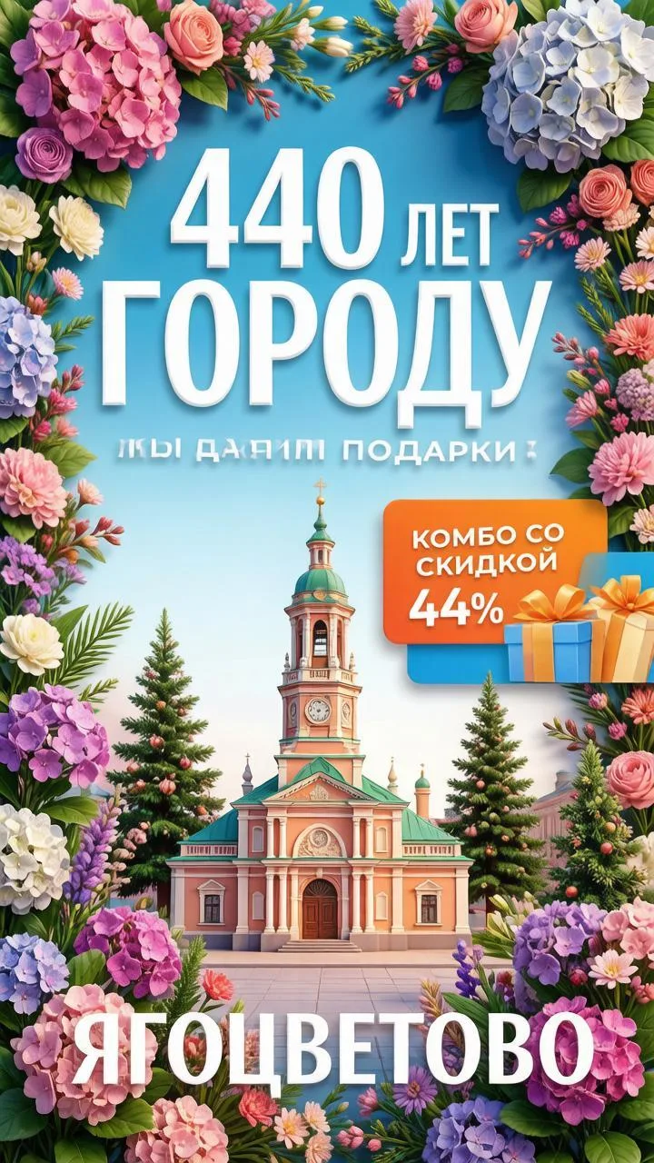 🤩В честь юбилея Тюмени 440 лет, мы хотим и ВАС порадовать, и запускаем акцию 
😱44% скидки на товар