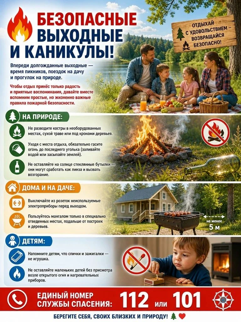 🔥 Безопасные каникулы и выходные!