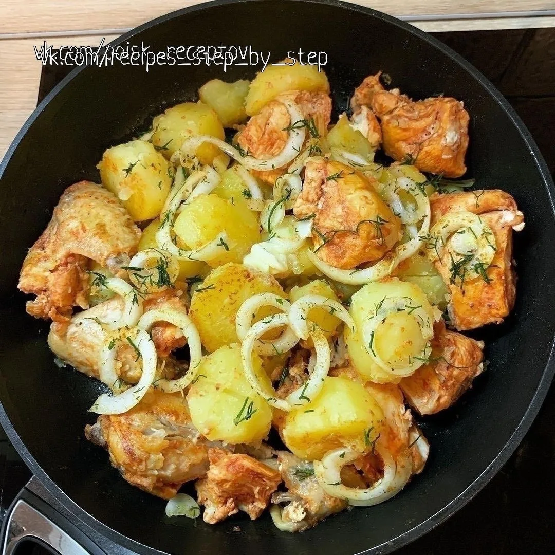 🔥Курица с картофелем в сковороде🍴