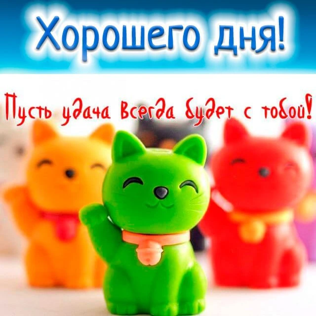 Хорошего дня! Пусть удача всегда будет с тобой!