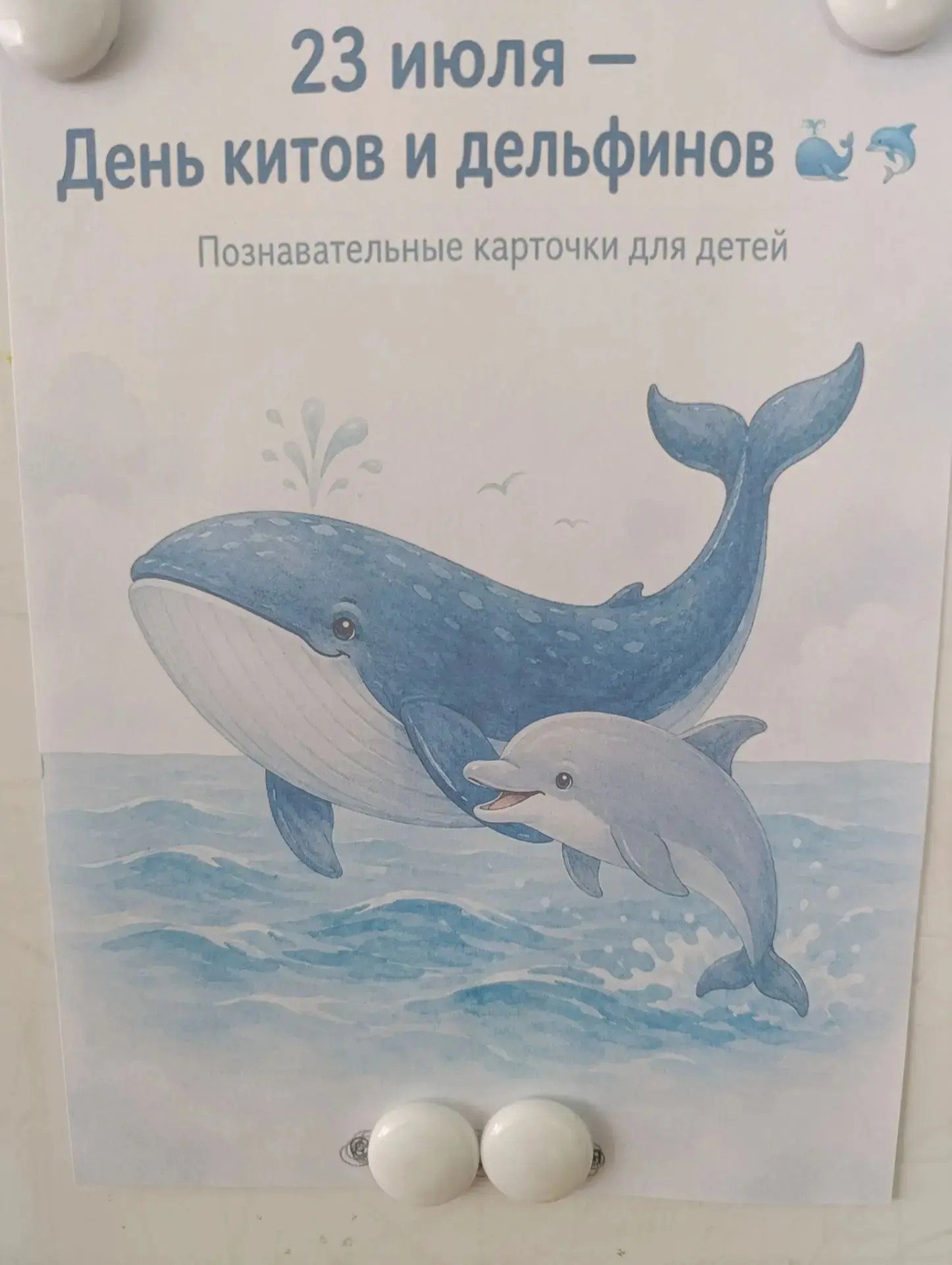 🐬🐳 Погружение в мир океана: Сегодня – День китов и дельфинов! 🐳🐬

Дорогие родители и наши малень