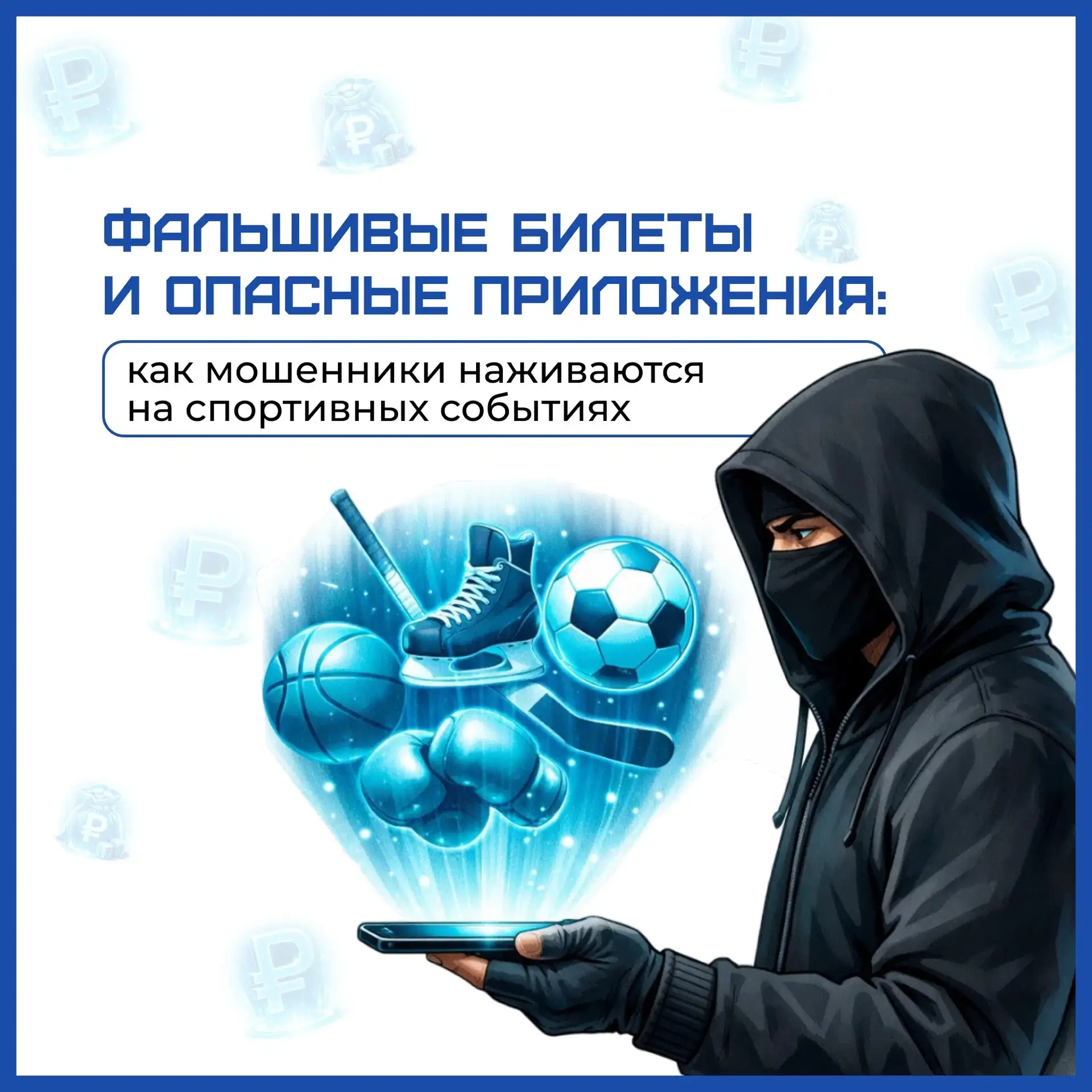 ❗Ловушка для болельщиков

Спортивные события и онлайн‑трансляции часто привлекают не только зрителей