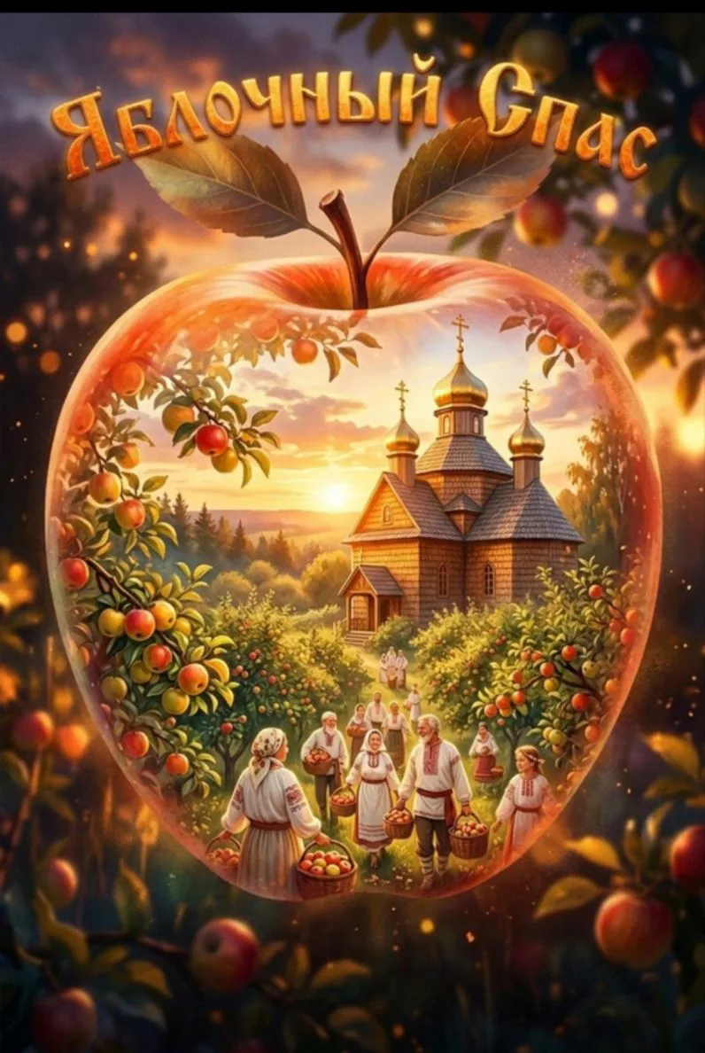 С праздником Преображения Господня и Яблочным Спасом! 🍎✨