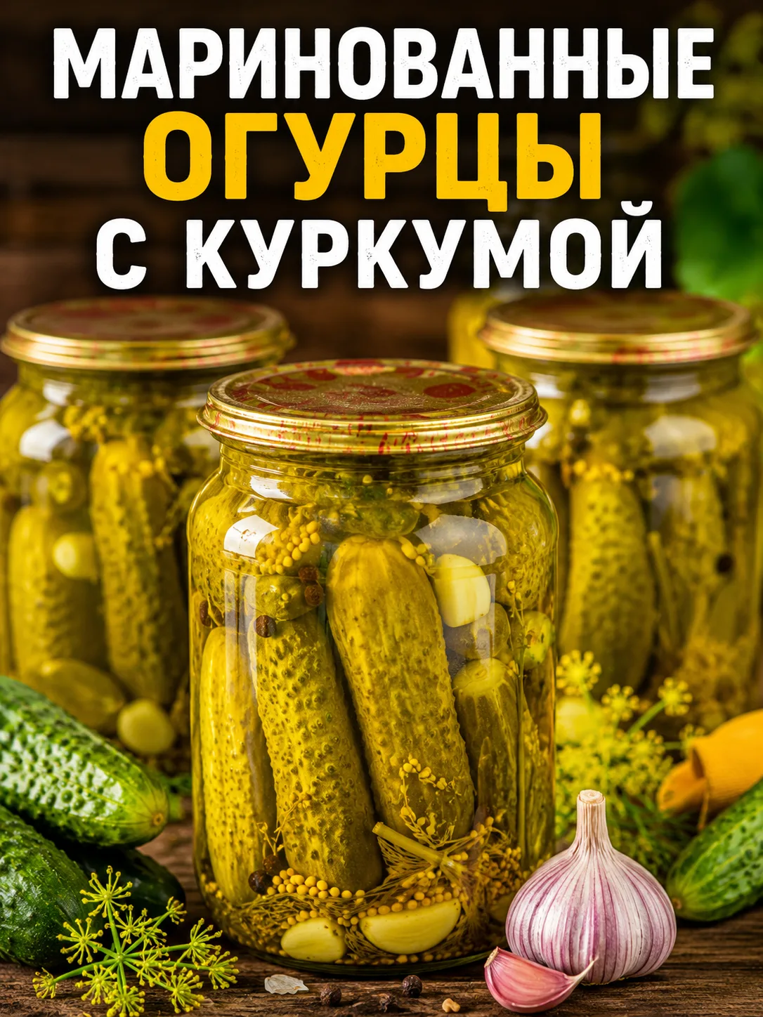 Маринованные огурцы с куркумой

Хрустящие огурчики с красивым золотистым оттенком и лёгким пряным ар