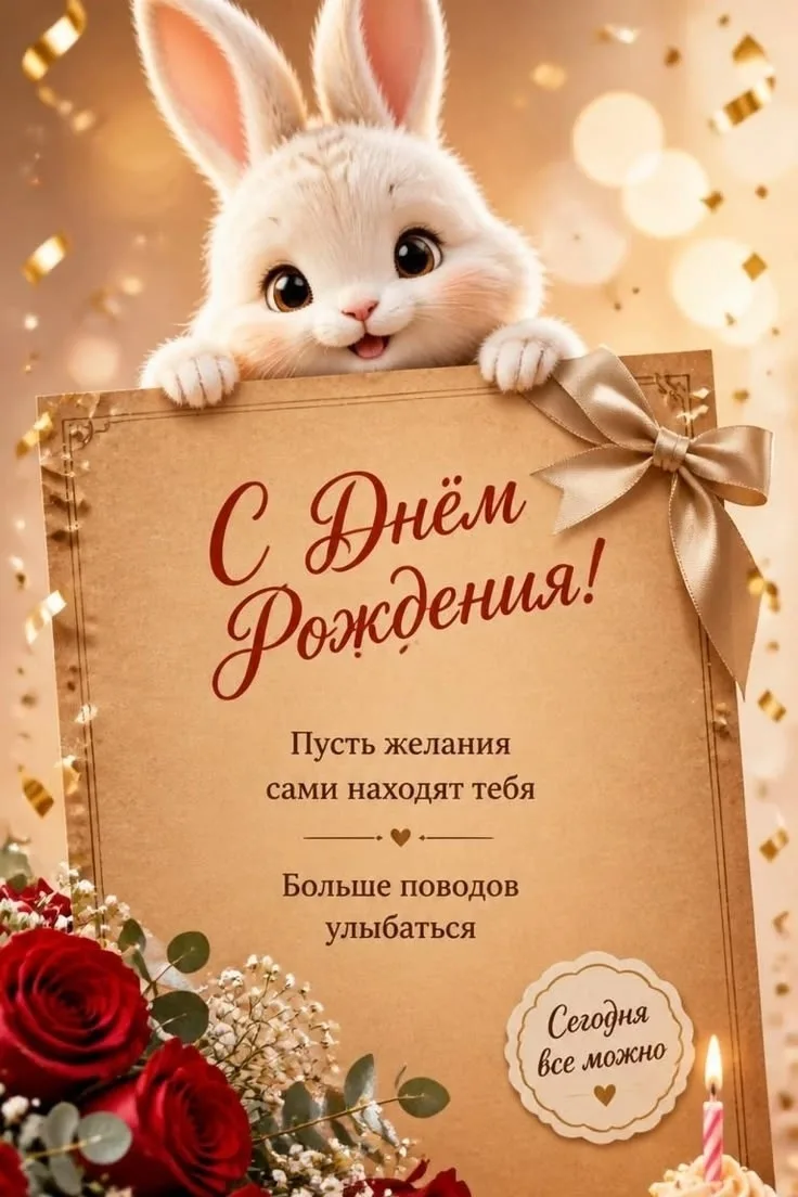 Отправь тому, у кого сегодня день рождения! 🎉