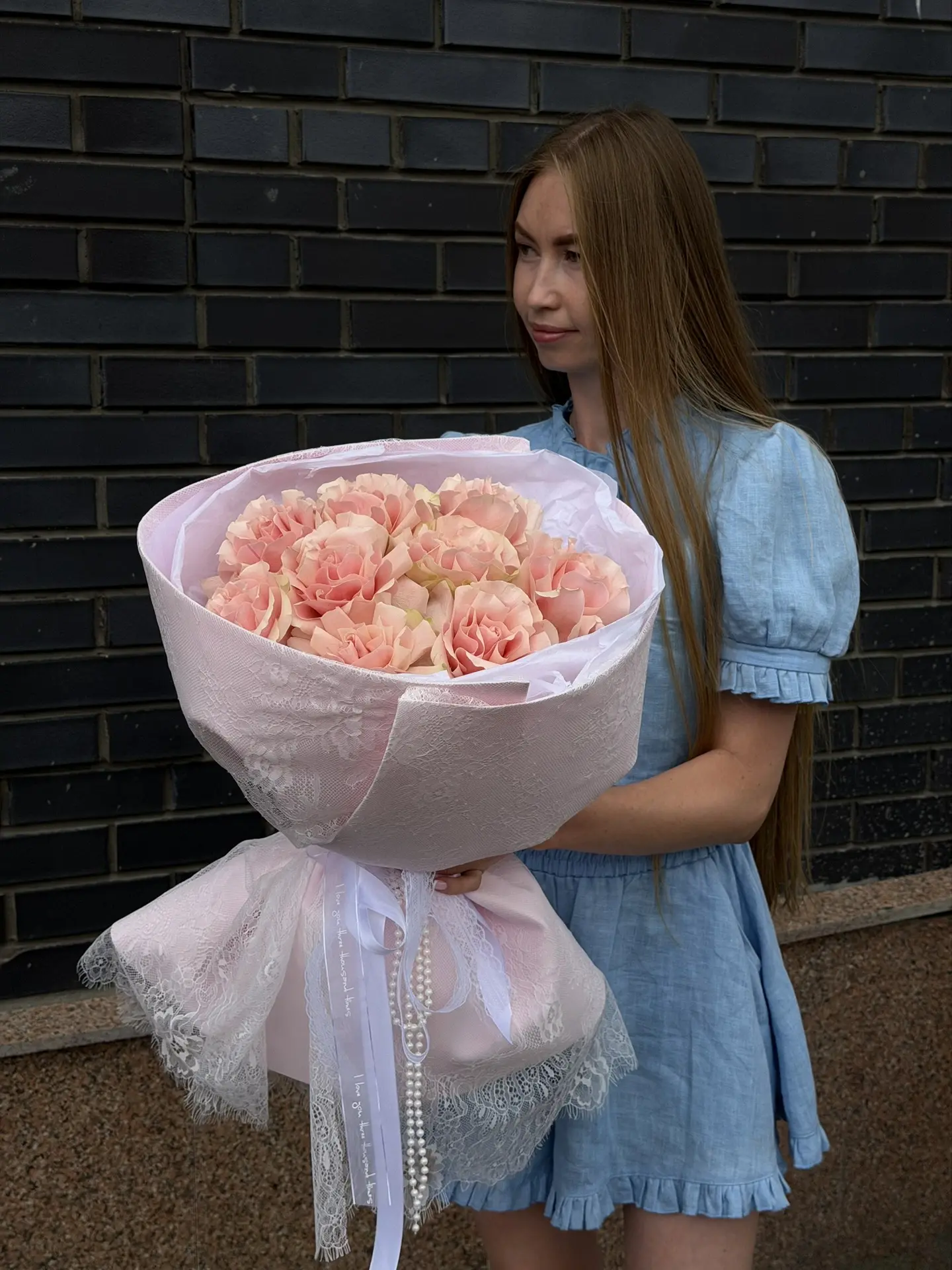 Трендовый букет с кружевом 🎀