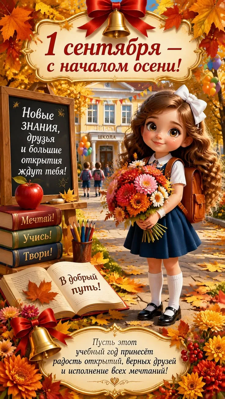 🔔📖🌹Дорогие ученики, учителя и родители! Поздравляем вас с Днём знаний! Пусть этот го...