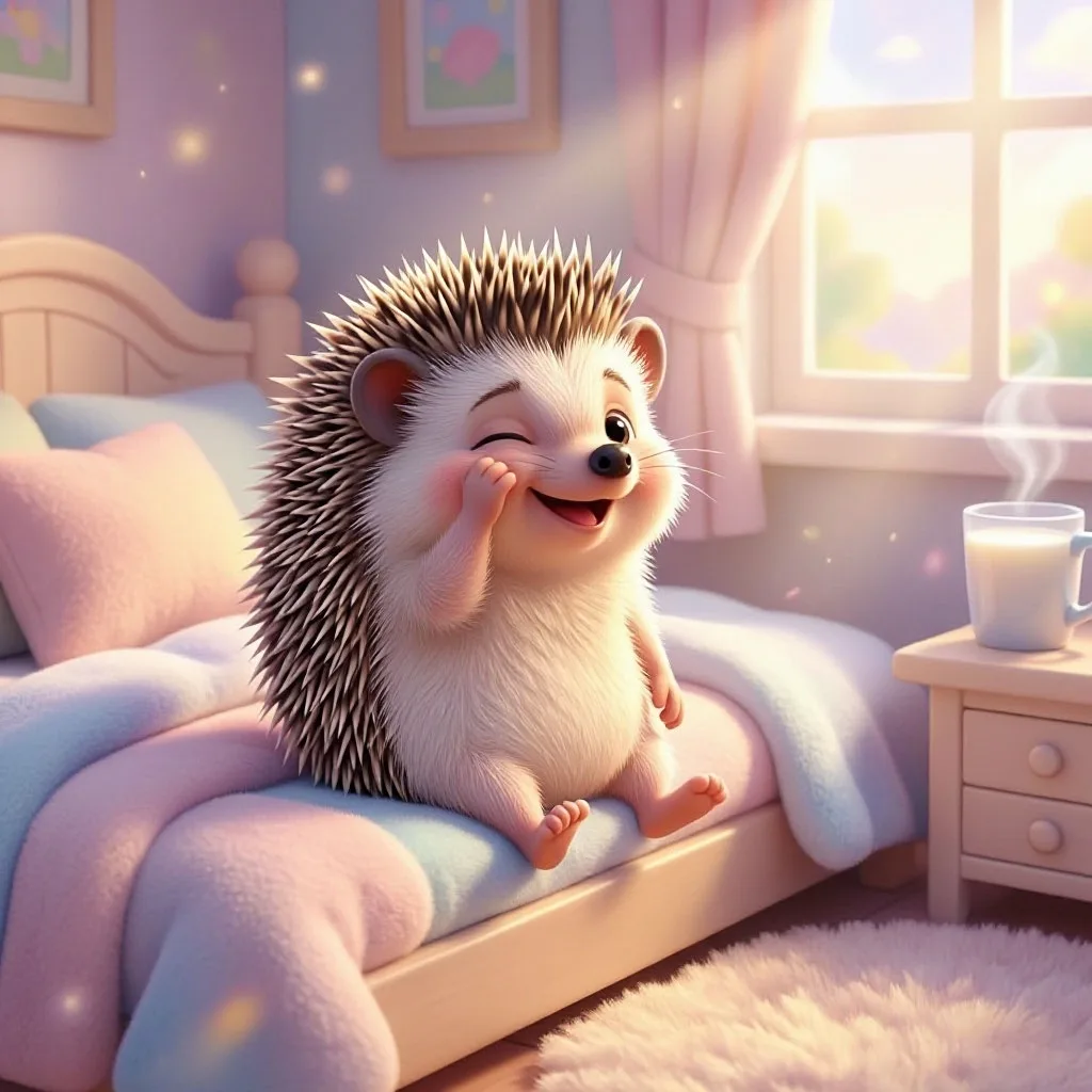 🦔 Утренние потягушки с ёжиком Шуней: разворачиваем сонный клубочек! ☀️✨