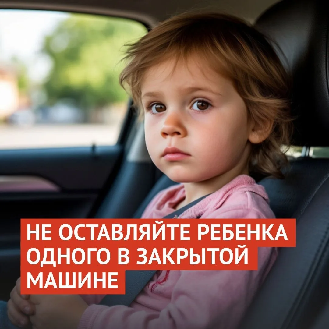 Ребенок может пострадать от теплового удара в закрытой машине🚗

Припаркованная машина — как теплица