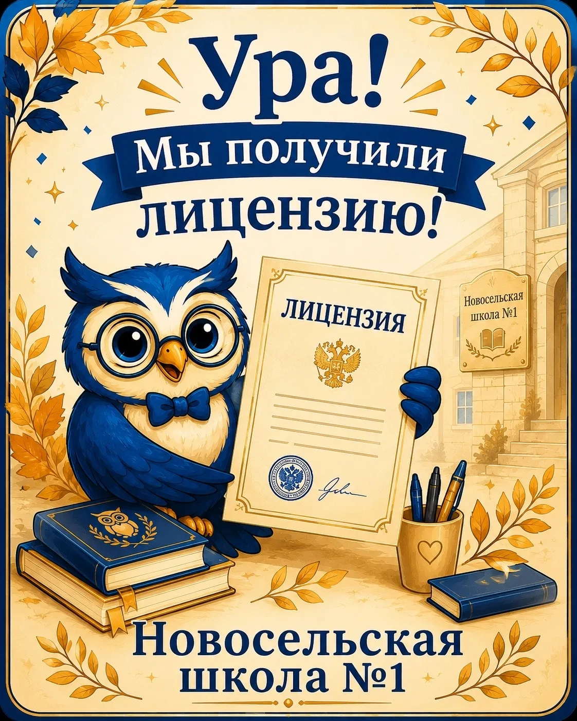 🎉 У нас отличные новости! Новосельская школа №1 получила лицензию на осуществление обр...