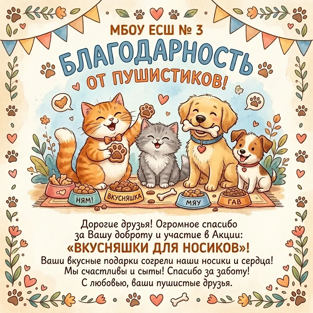 Акция «Вкусняшки для Носиков» стартует уже сегодня!