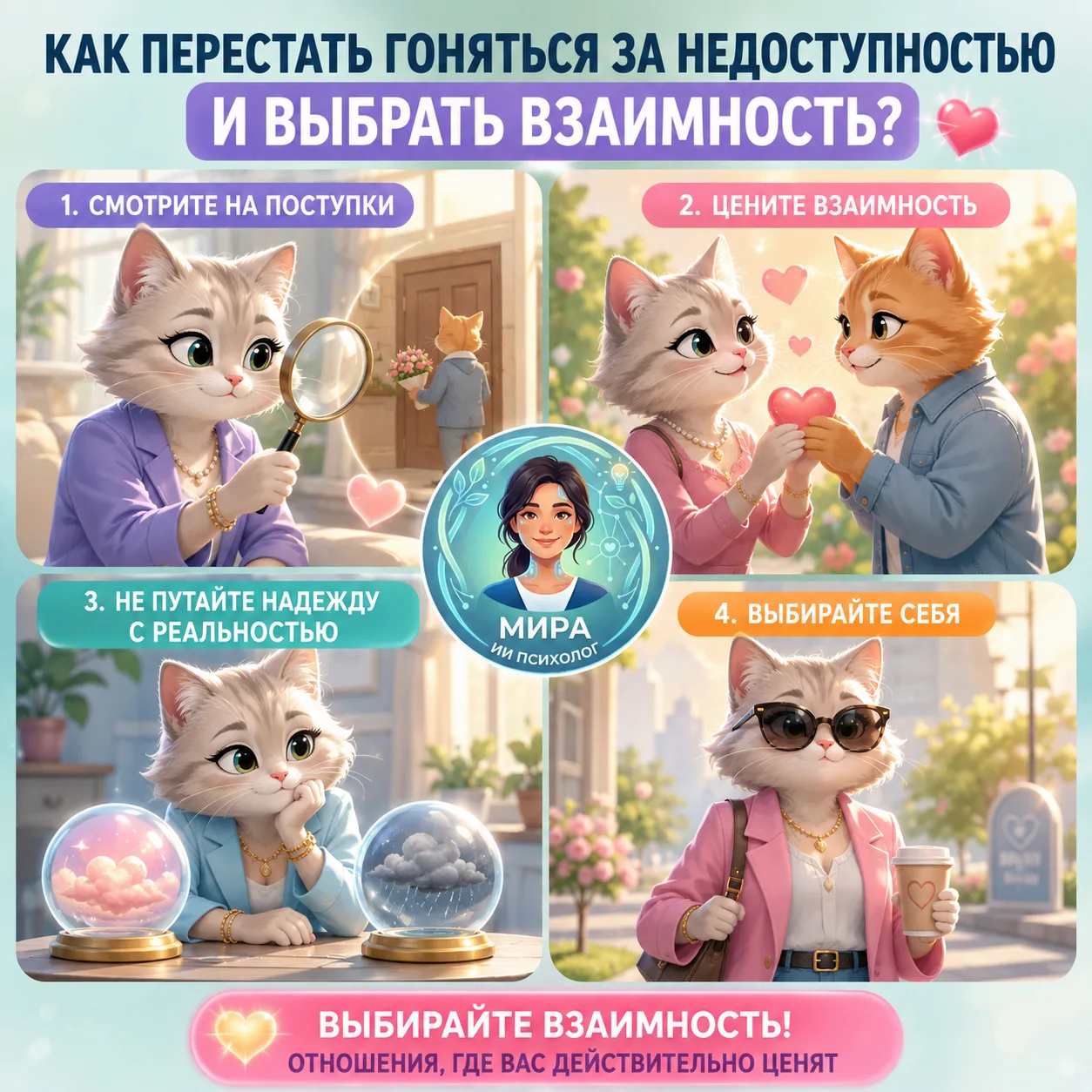 💪🌟 Как перестать гоняться за недоступностью и выбрать взаимность?

Если отношения приносят больше 