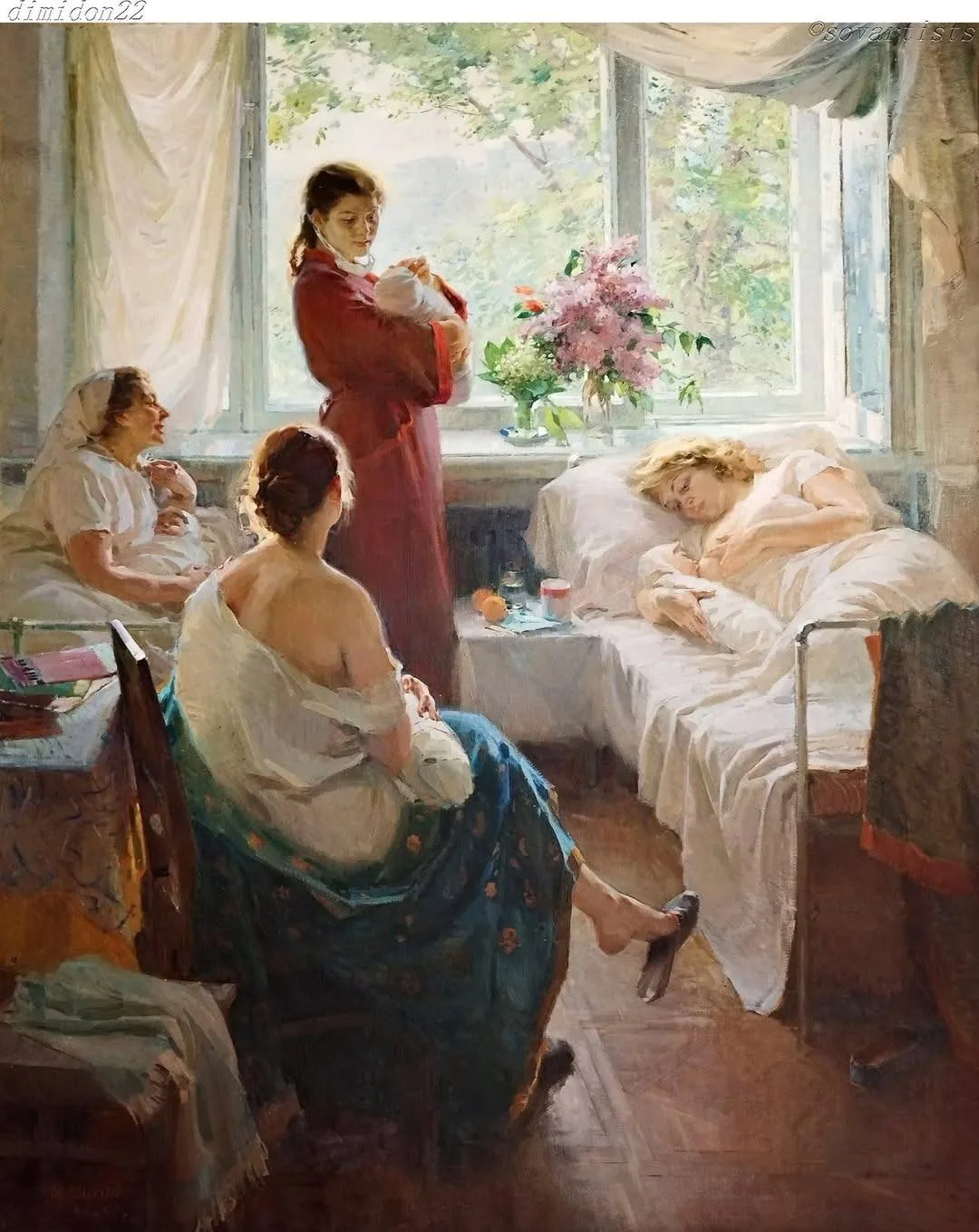 «Материнство», 1957, 217 × 178 
Иван Тихий (1927–1982)
Частная коллекция

Есть ли у женщины более сч