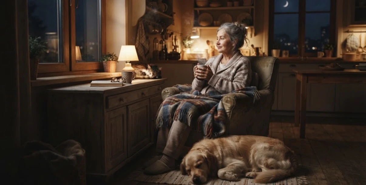 Вечер опустился тихо-тихо,