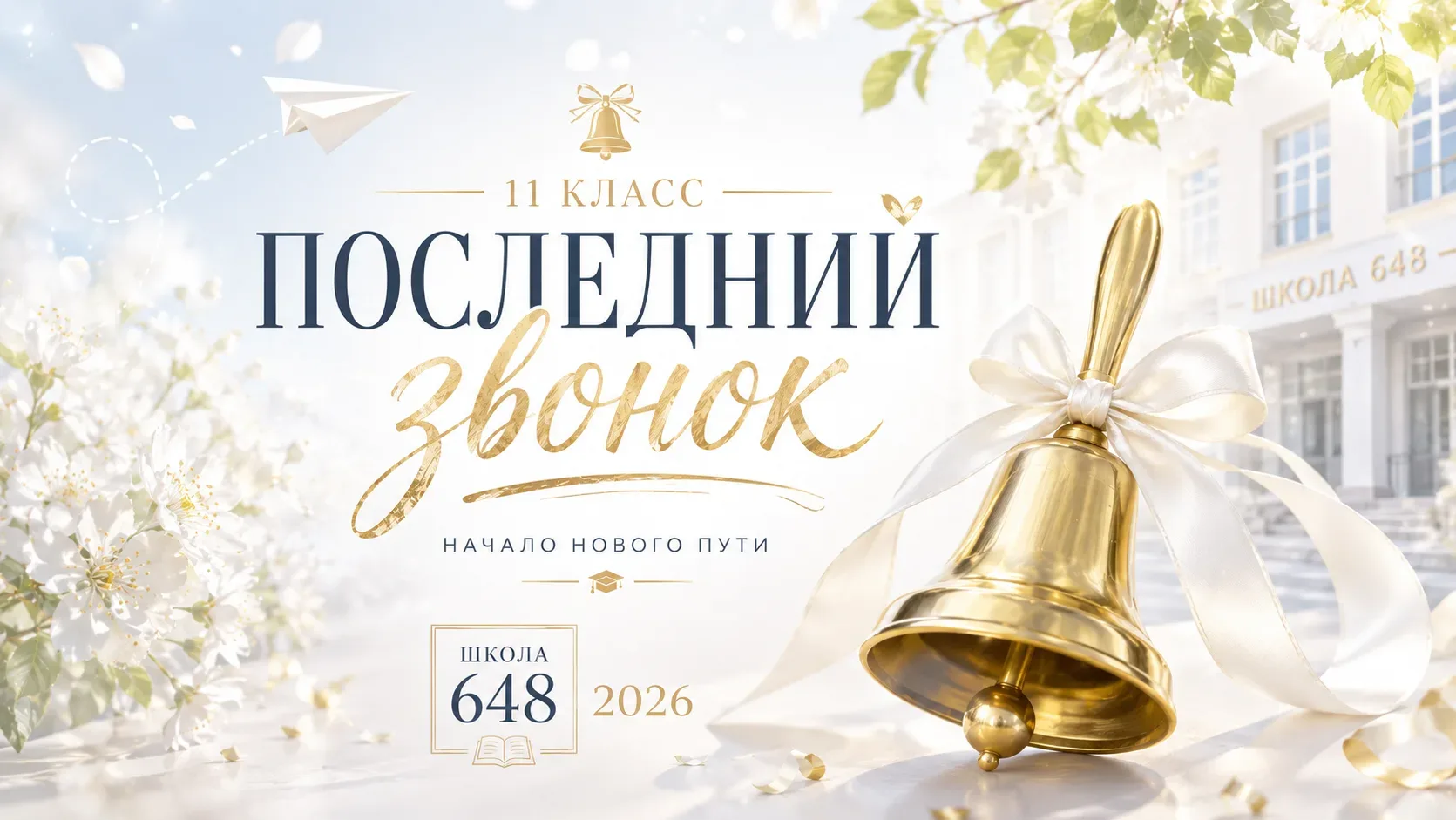 Дорогие друзья!  🔔Сегодня особенный день — наши одиннадцатиклассники услышат последний школьный звон