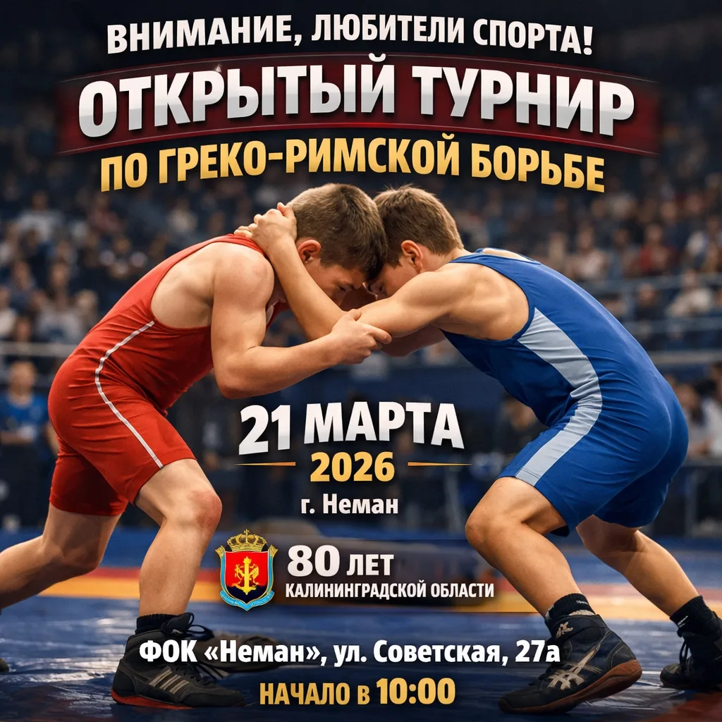 Внимание, любители спорта❗ Грандиозное событие в Немане❗

🤼‍♂21 марта 2026 года Физкультурно-оздоро
