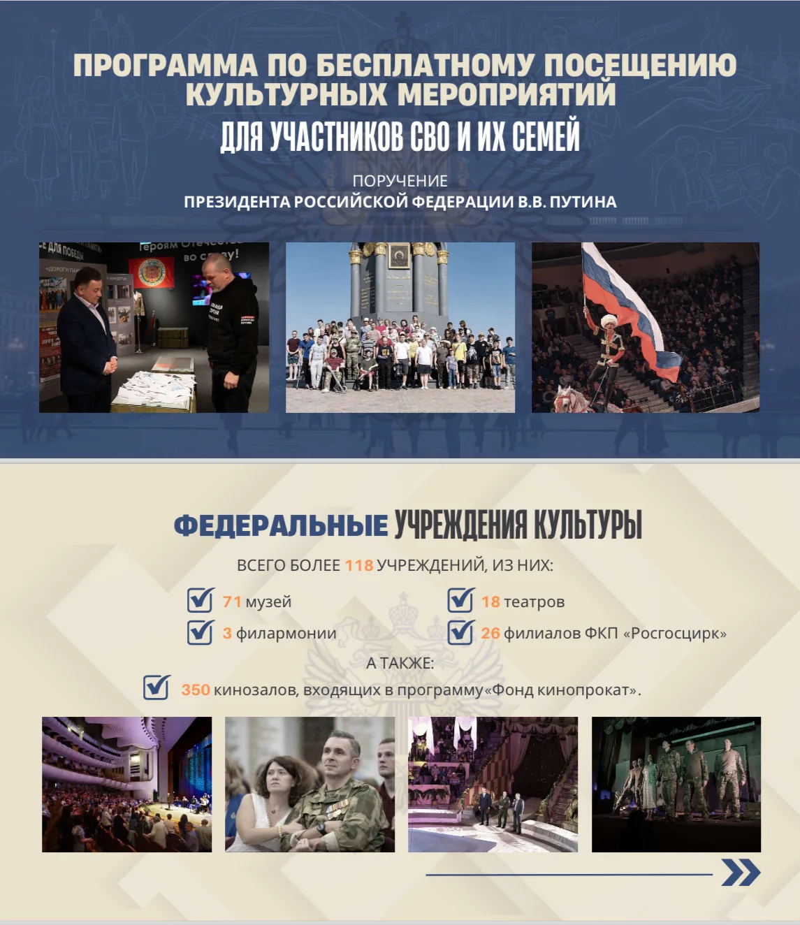 🪖 О ЛЬГОТАХ ПРИ ПОСЕЩЕНИИ УЧРЕЖДЕНИЙ КУЛЬТУРЫ