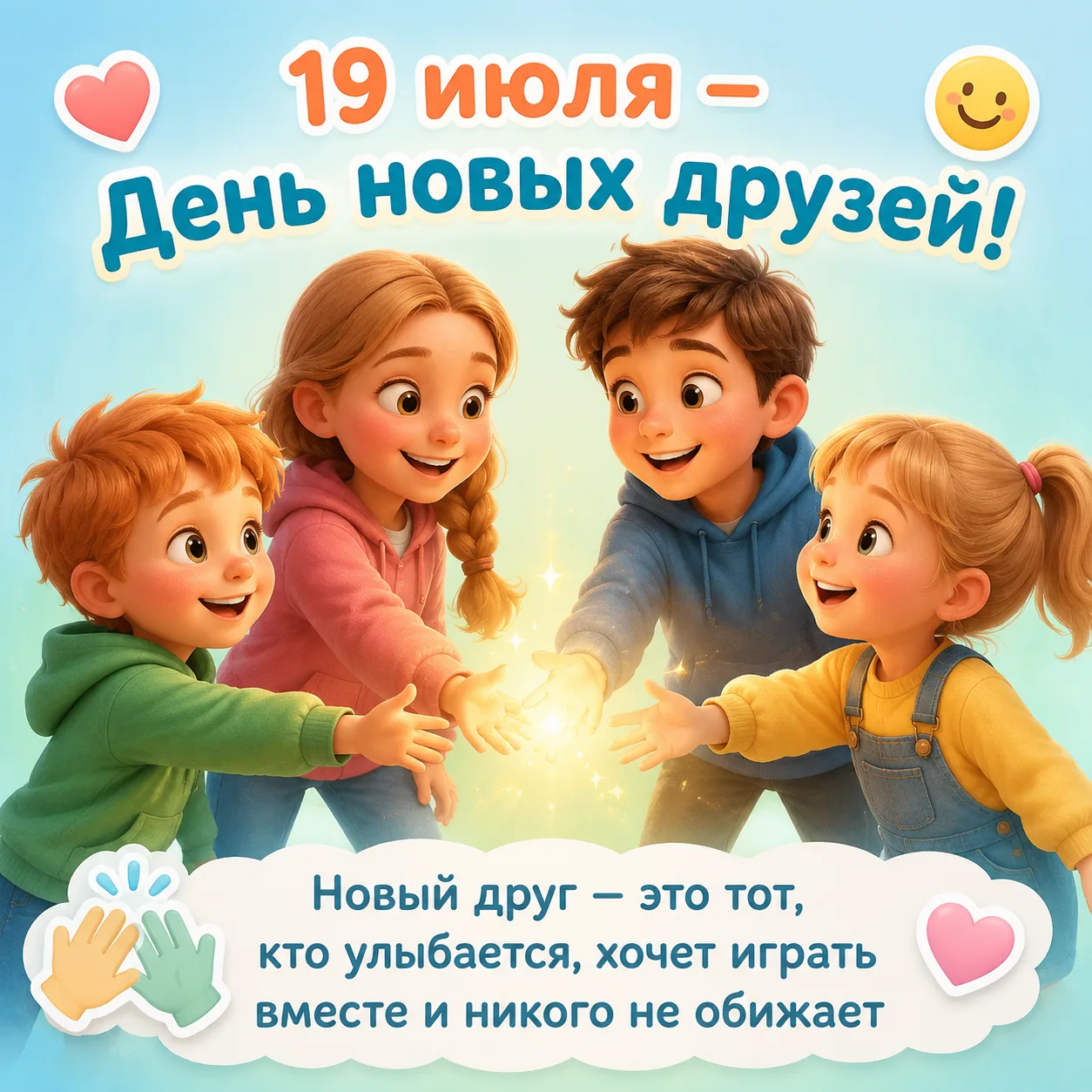 Сегодня День новых друзей!

Знаете ли вы, что сегодня у нас с вами особенный день? Это День новых др