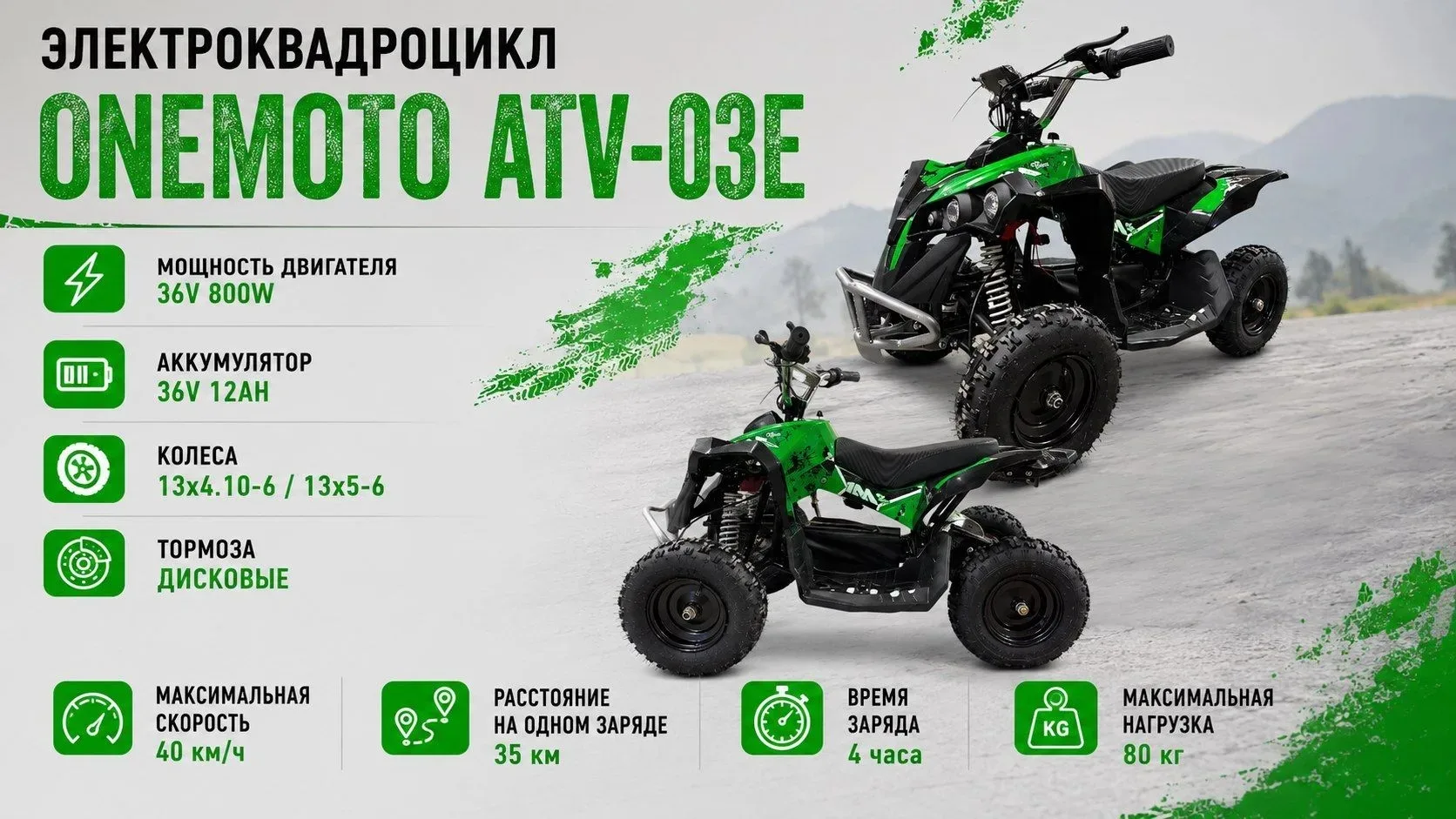 В продажу поступили детские аккумуляторные квадроциклы OneMoto❗
