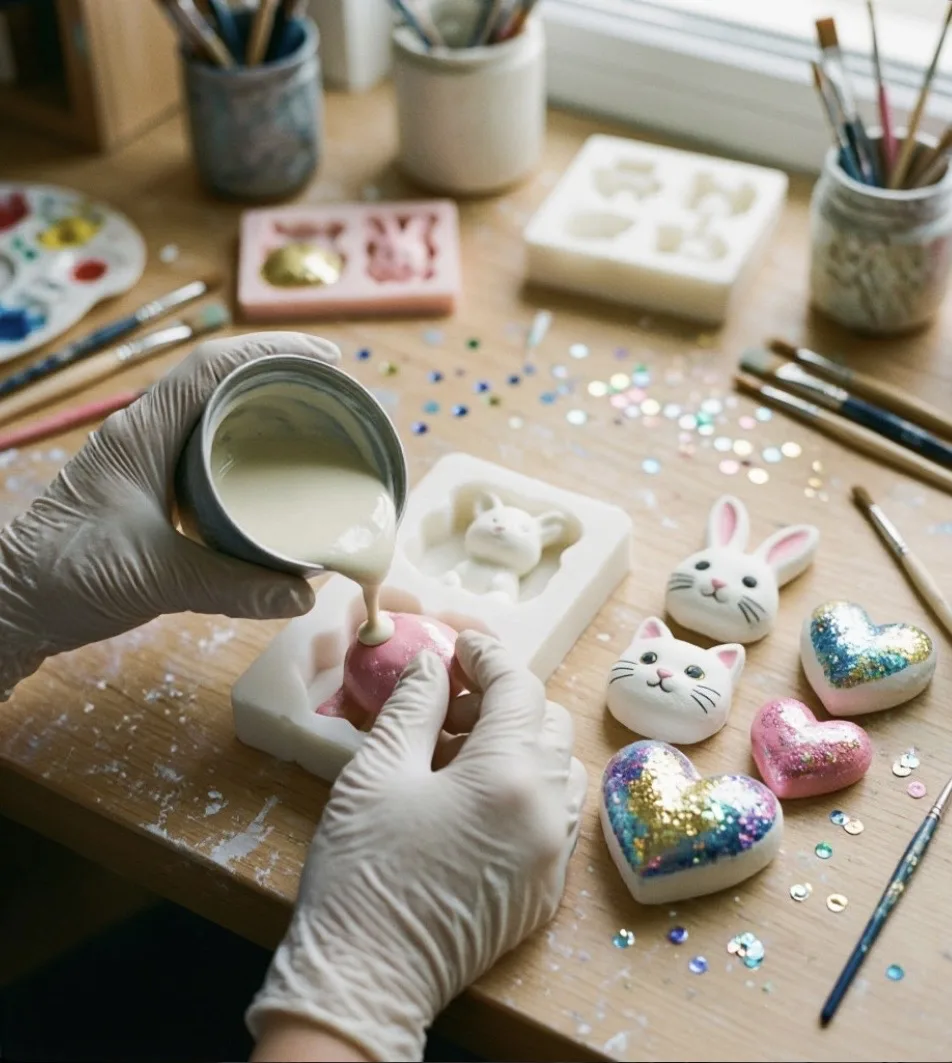 🎨 Мастер‑класс: заливка фигурок из гипса