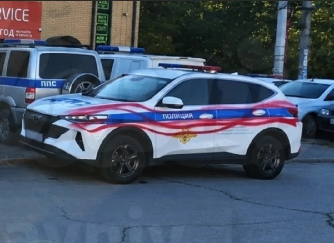 В Ростове вандал разрисовал полицейские автомобили