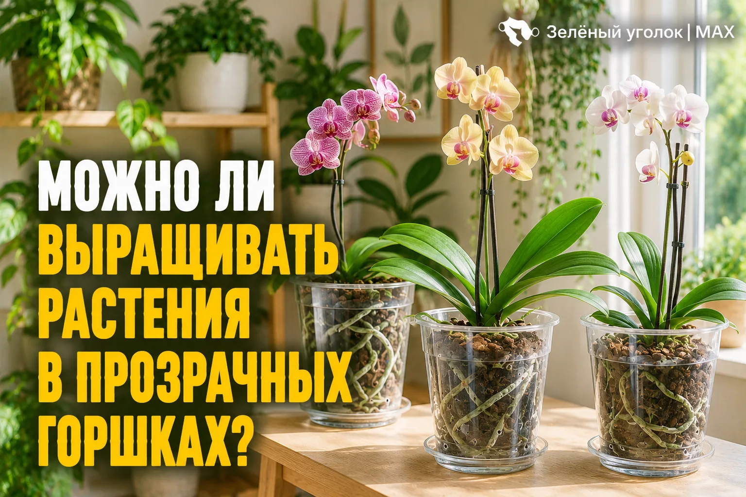 🪴 МОЖНО ЛИ ВЫРАЩИВАТЬ РАСТЕНИЯ В ПРОЗРАЧНЫХ ГОРШКАХ?

Да.

Особенно это подходит орхидеям.

Так про