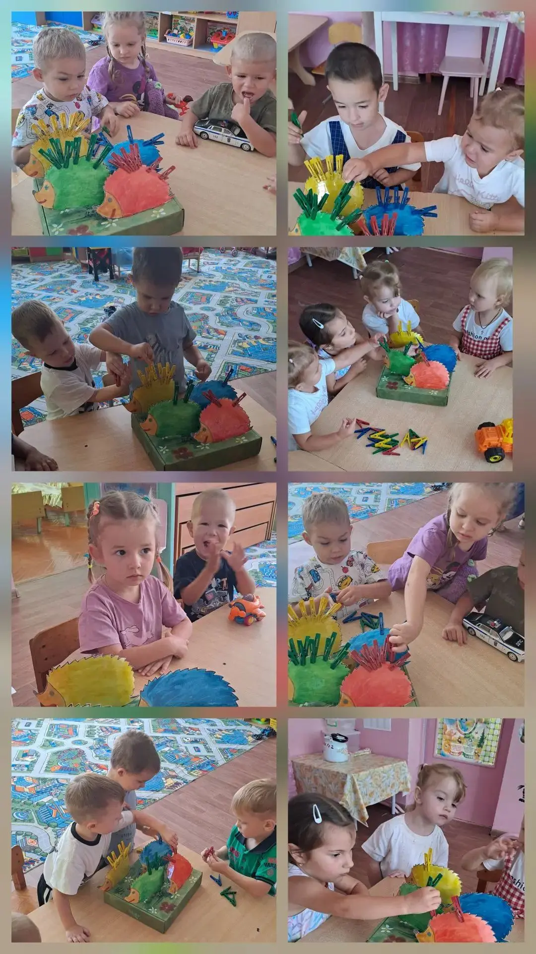 Сегодня к ребятам ясельной группы "Лучики" в гости пришли ёжики! Дети  весело изучали ц...