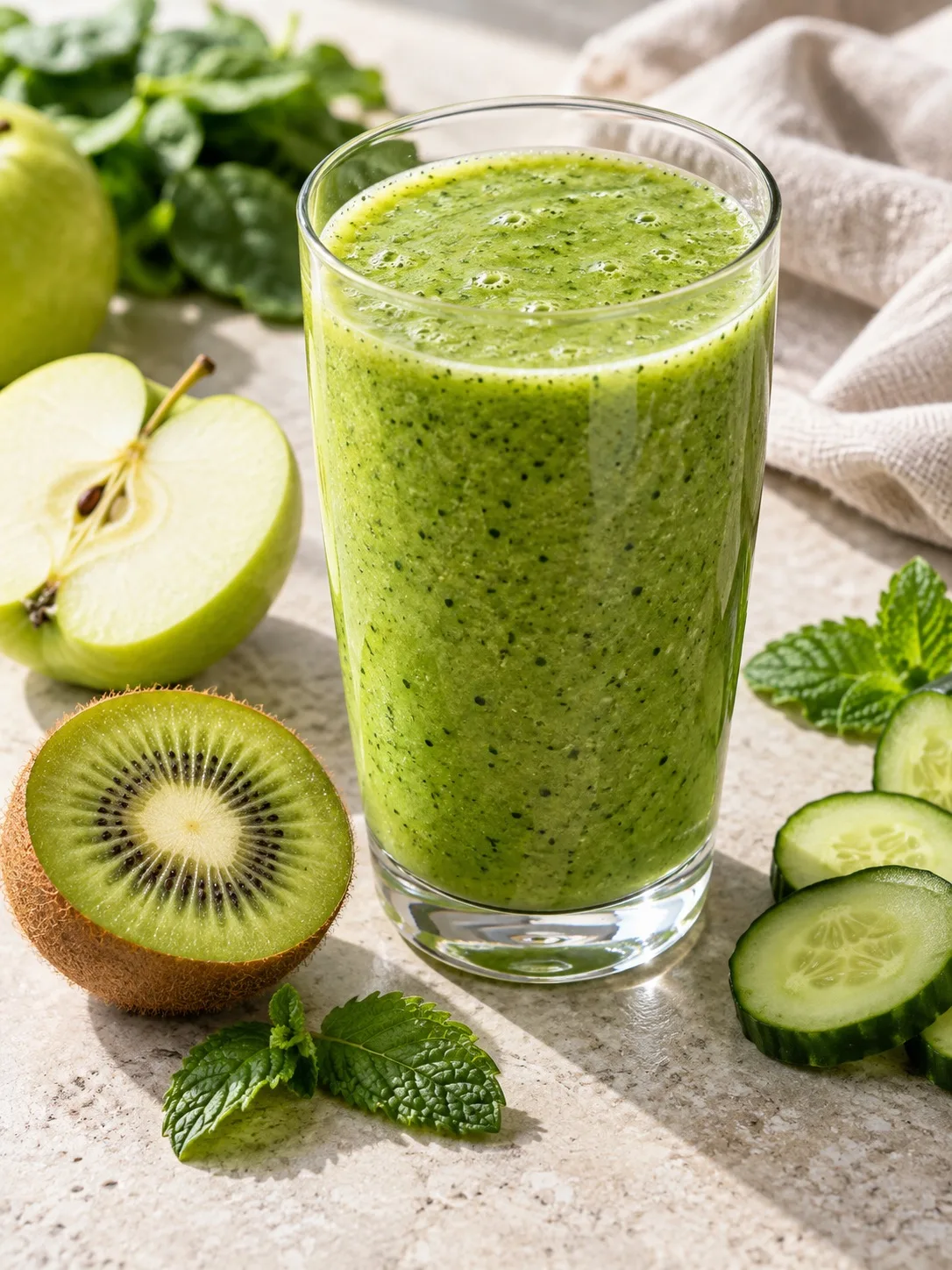 СМУЗИ С ОГУРЦОМ, ЯБЛОКОМ И КИВИ 🥝