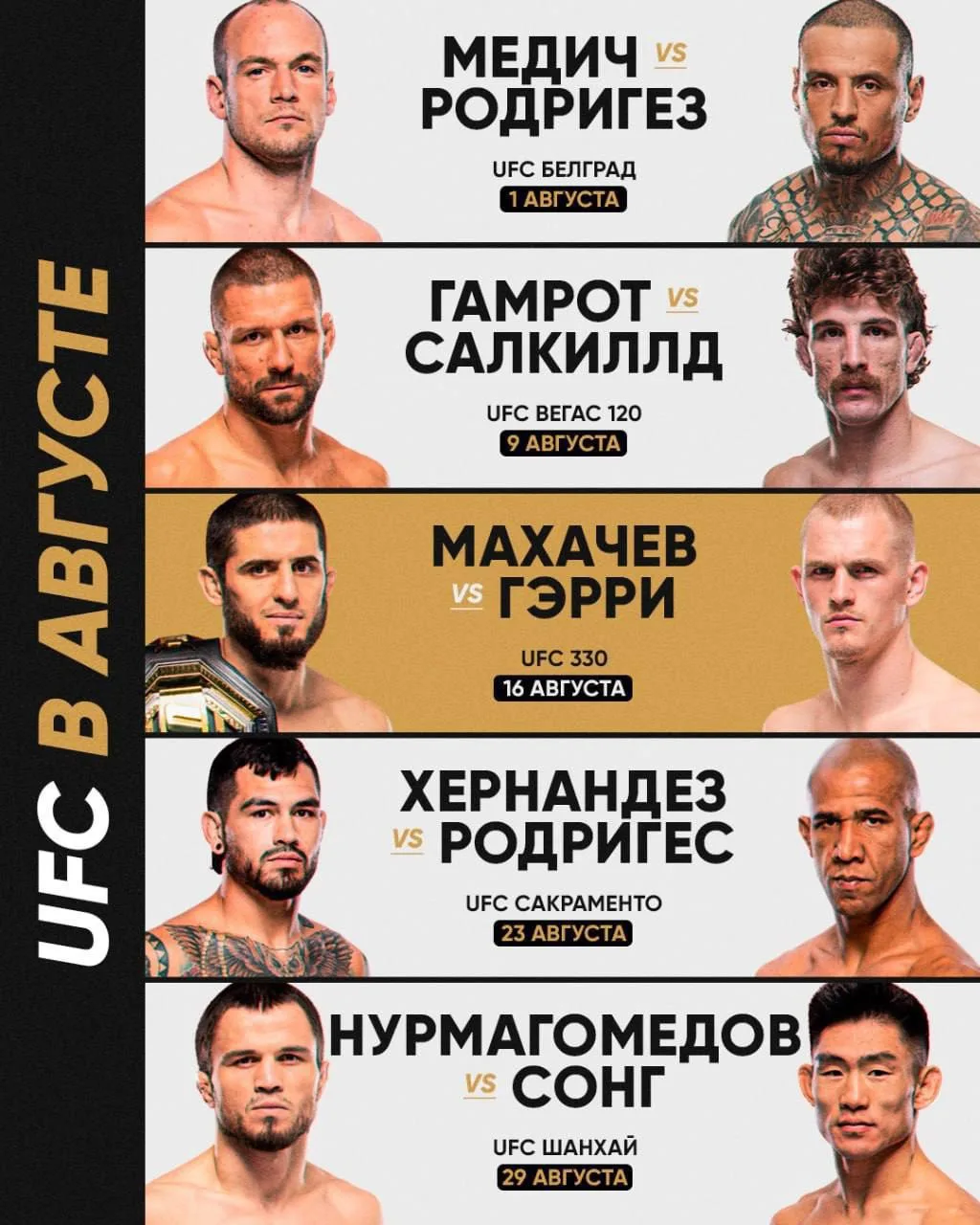 🔥Расписание #UFC на август

Какой турнир больше ждёте ?