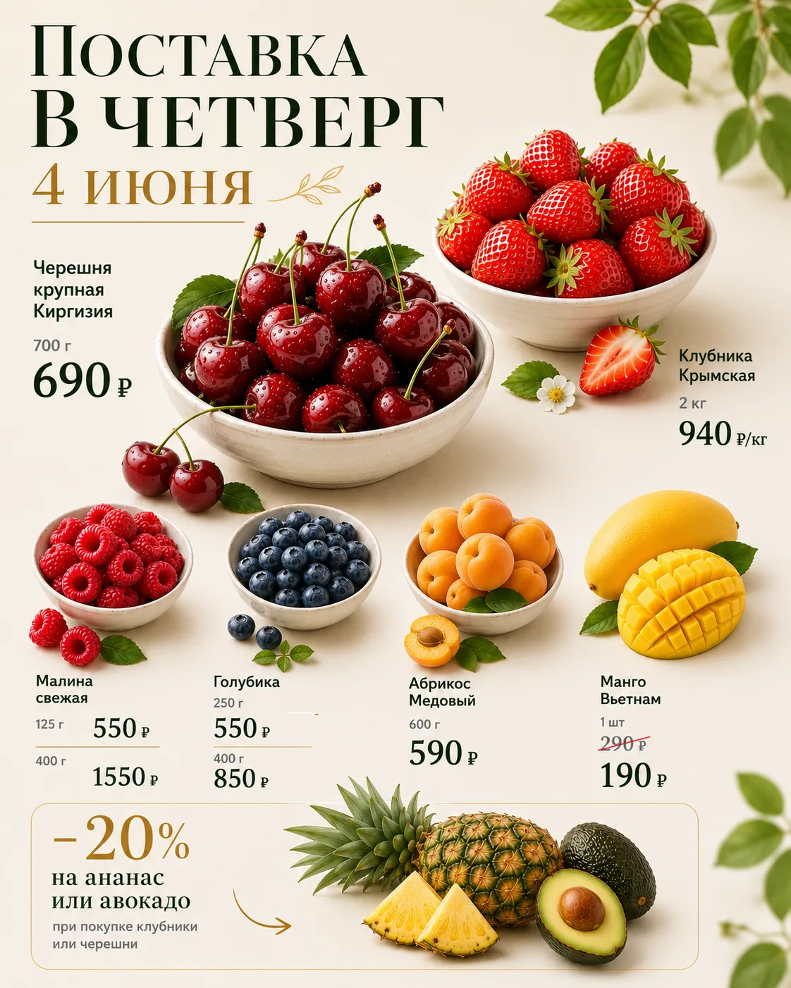 🍓🫐🍒 Яркое пополнение уже в четверг, 4 июня!