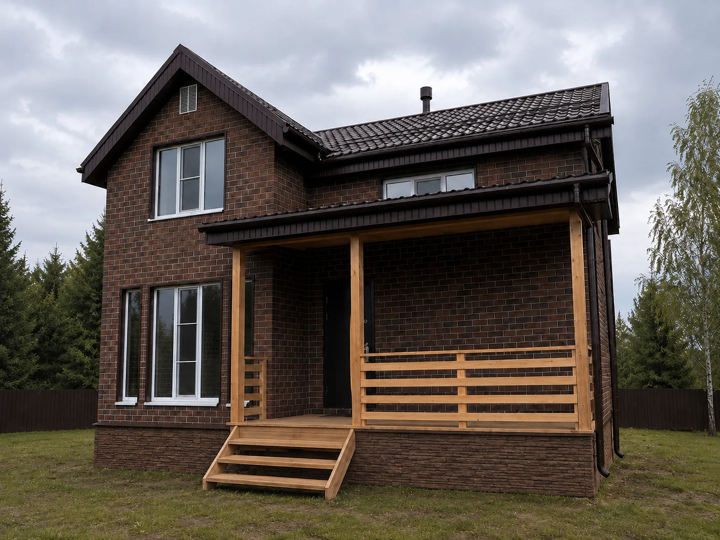 Построили новый дом по проекту «Гекльберри Финн» 🏡

Получился очень выразительный и уютный дом: тём
