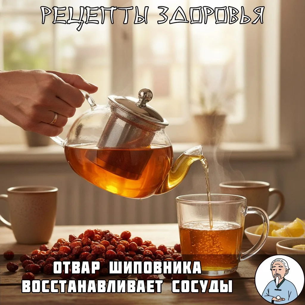 Витаминная бомба для эластичных артерий  Шиповник содержит витамина С в 50 раз больше лимона. Но гла
