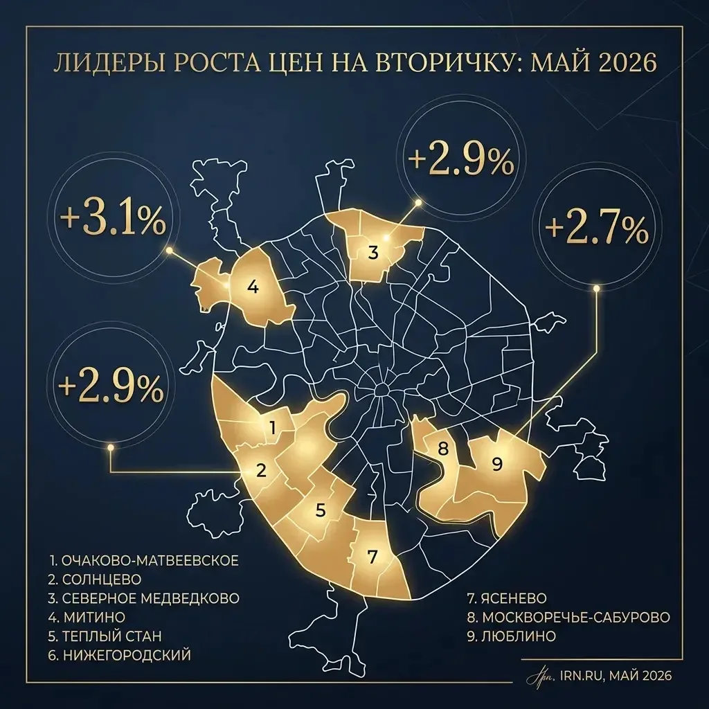 +2,3% за месяц: 3 района Москвы, которые стоит присмотреть уже сейчас 🔥

Май 2026 года преподнёс сю