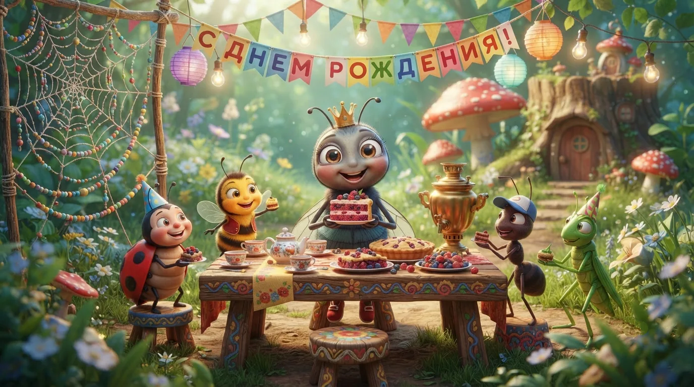 🎉 День рождения Мухи-Цокотухи!