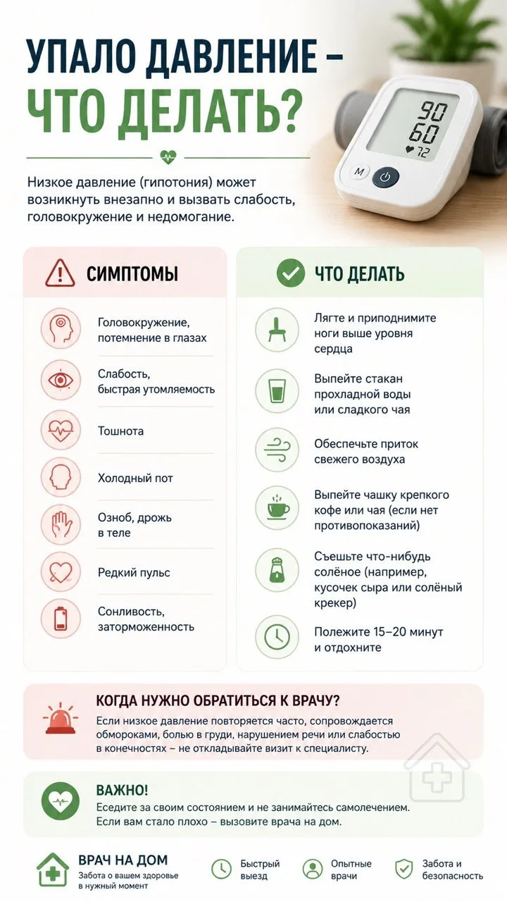 Слабость, головокружение, потемнение в глазах — иногда так может проявляться пониженное...