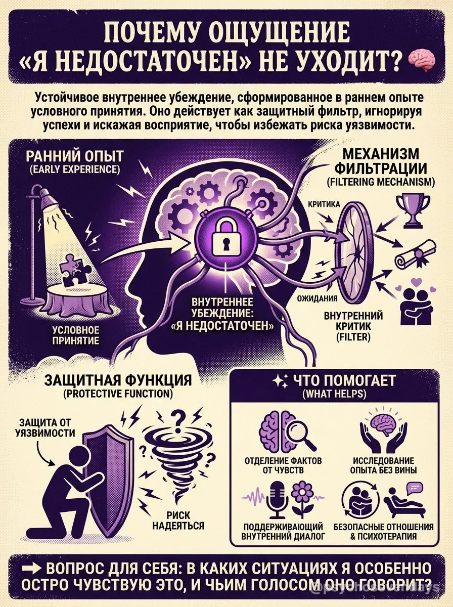 Почему ощущение «я недостаточен» не уходит 🧠