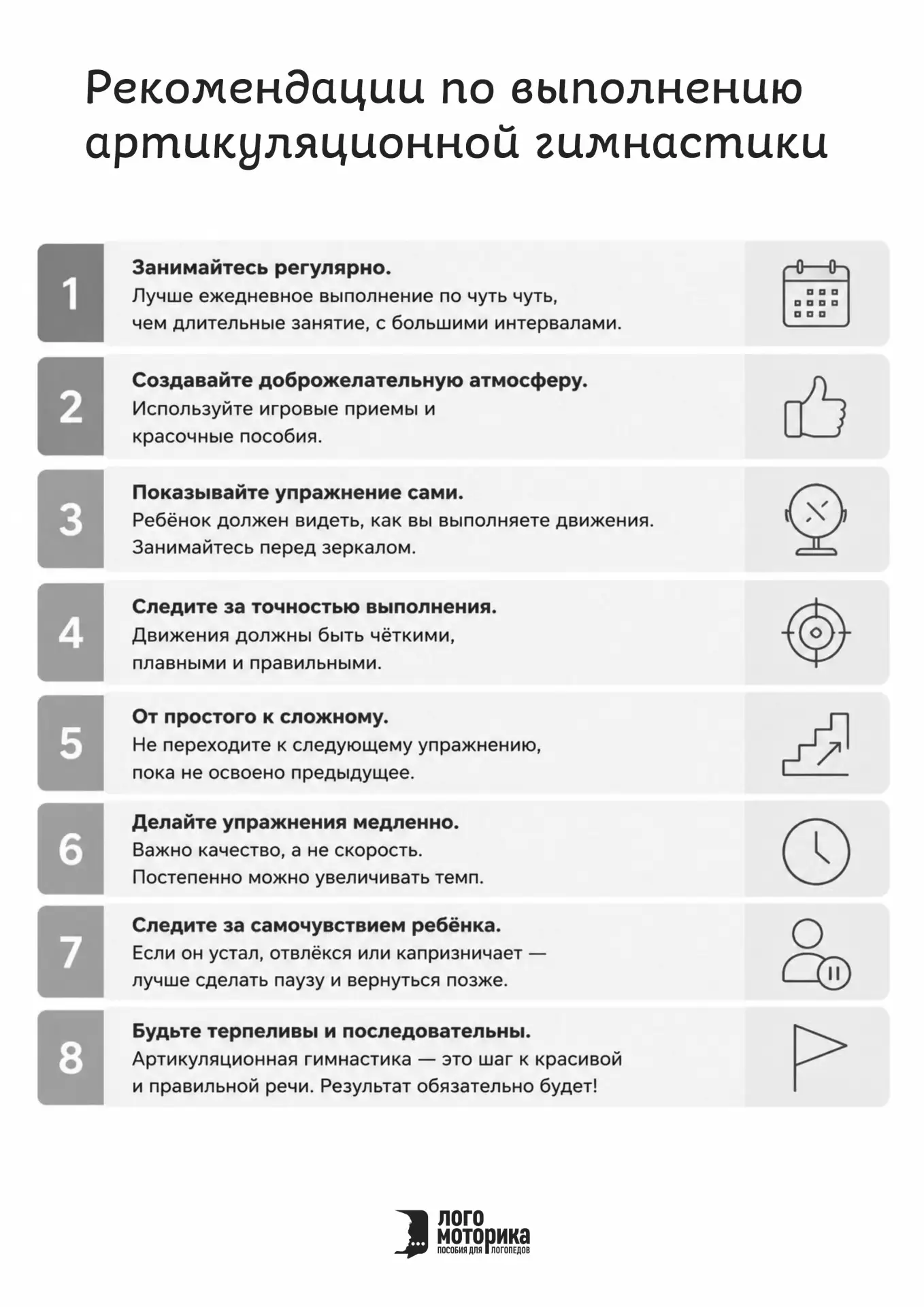 Артикуляционная гимнастика и рекомендации по ее выполнению.