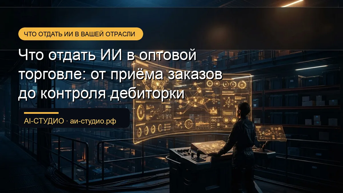 В оптовой торговле сотни часов уходят на ручной перенос номенклатуры, сверку остатков и...