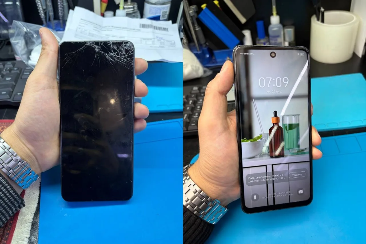 📱 Tecno Spark 20C - заменили стекло дисплея