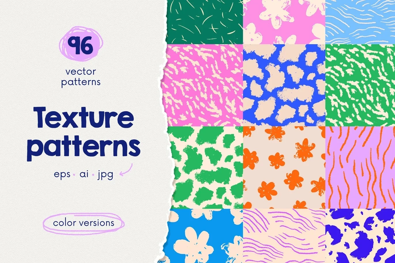 ✅ Trendy Abstract Seamless Patterns Set