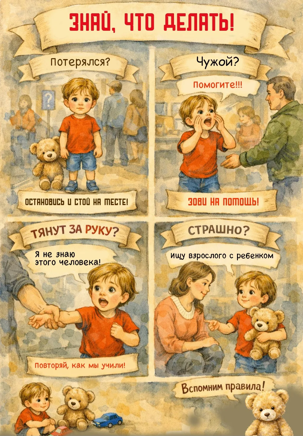 Как объяснить детям про опасности !!