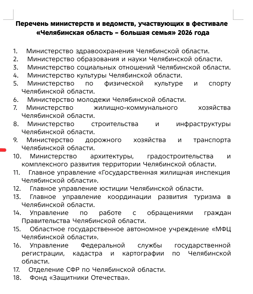 Внимание ❗ перечень министерств, которые будут работать на фестивале 2 сентября в Аргая...