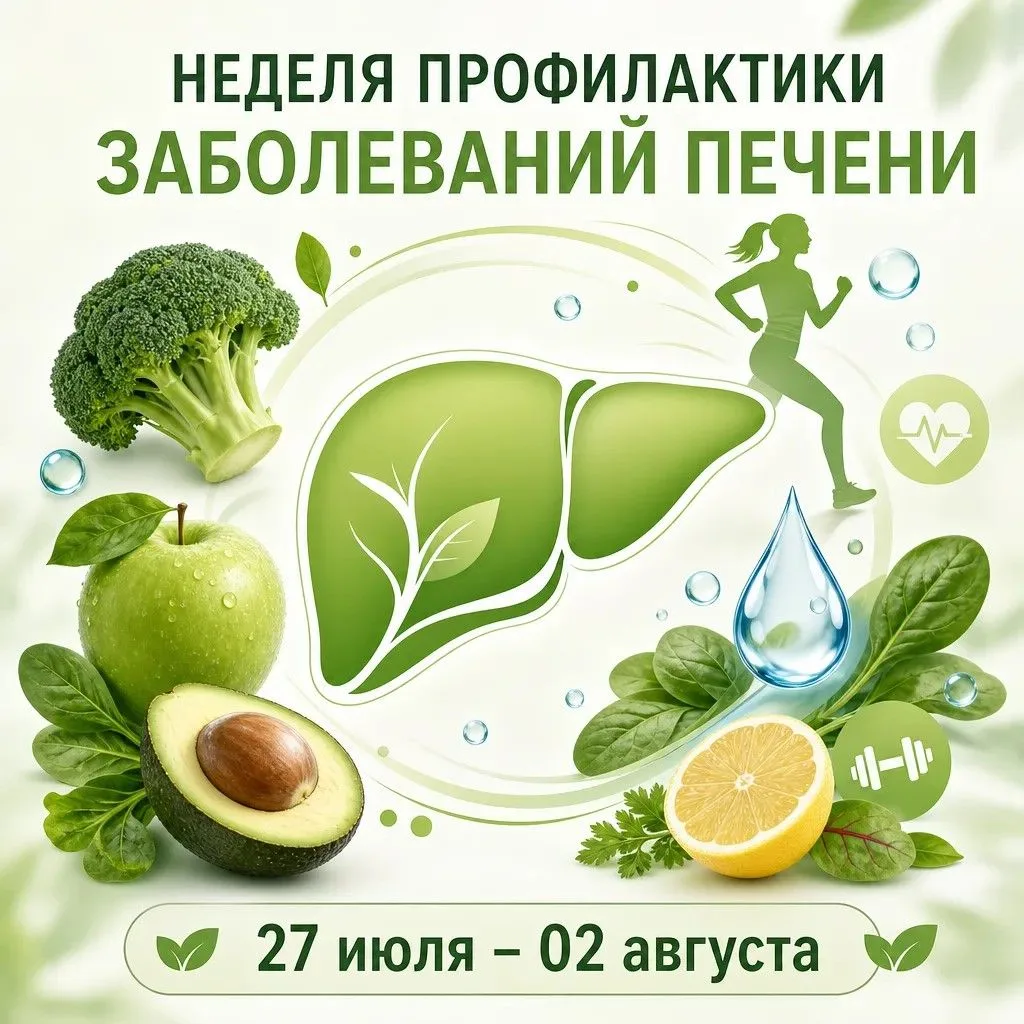 С 27 июля по 2 августа проходит Неделя профилактики заболеваний печени. Печень — один из самых важны