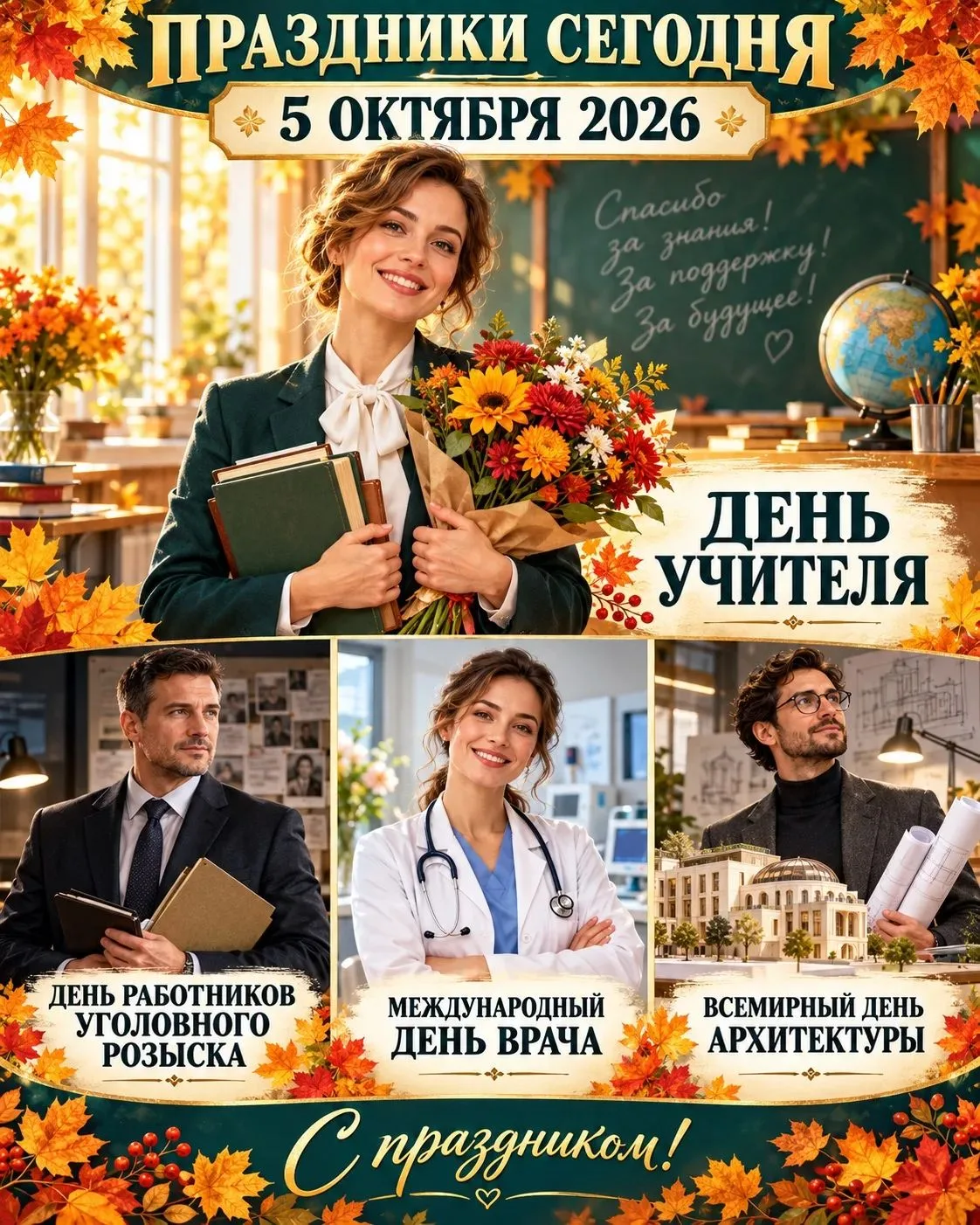 ☁🌧5 октября ожидается пасмурная, с небольшим дождем зябкая погода. Днем около +13°, но...