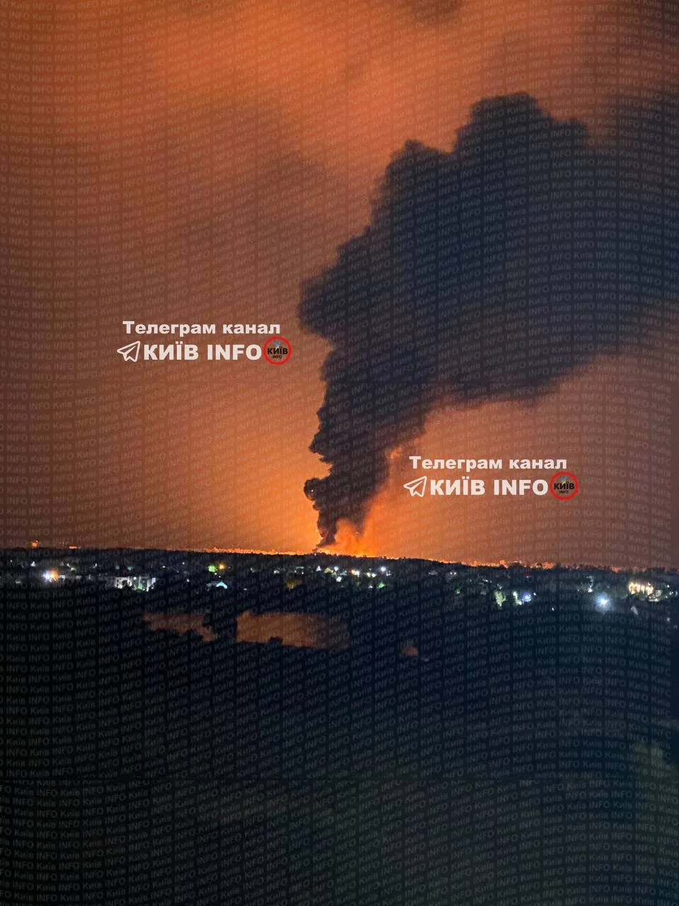 ‼️🇺🇦💥Пожар не утихает: Появились кадры взрыва на складах под Киевом