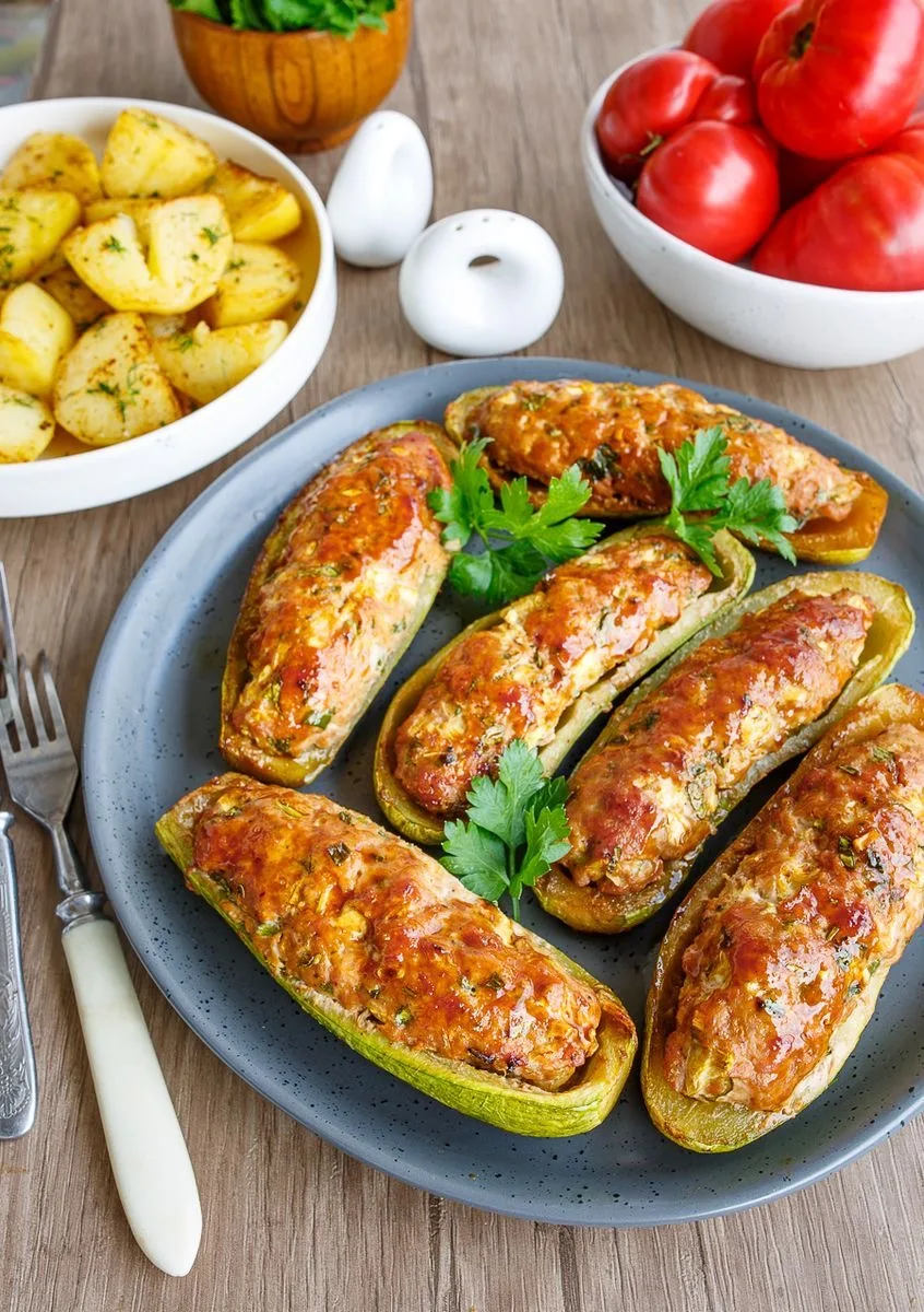 🌿✨ Фаршированные Кабачки: Летний Вкус! ✨🌿