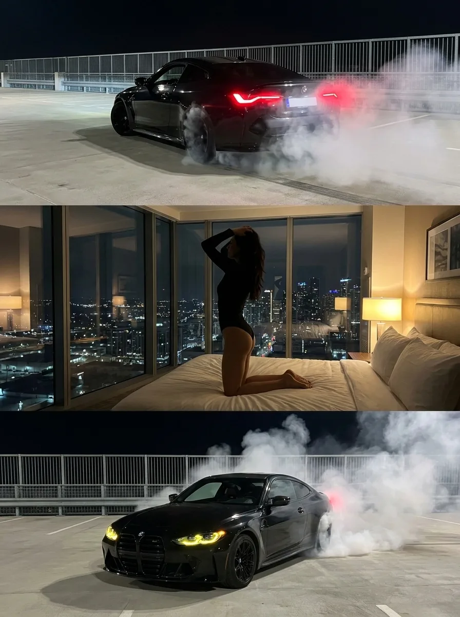 Стильный коллаж с BMW