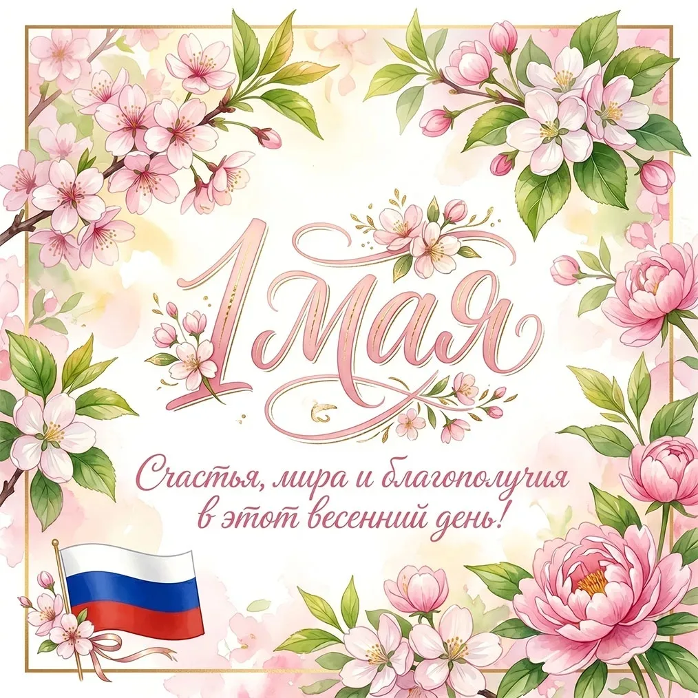 🌸 Дорогие друзья! С 1 Мая!   Пусть этот весенний праздник принесёт в ваш дом тепло, радость и ощущен