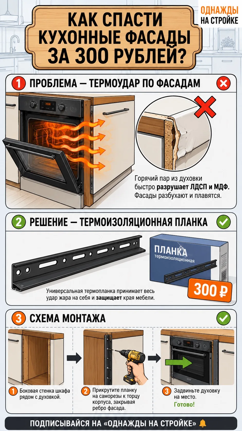 🛑 Мебельщики молчат: Как деталь за 300 рублей спасет ваши кухонные фасады