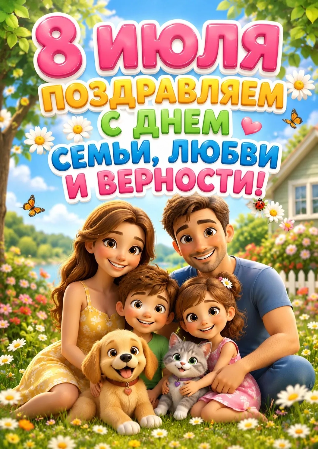 8 июля — День семьи, любви и верности. 🌼
Семья — это место, где нас любят просто за то, что мы есть